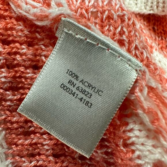 Christopher‎ & Banks Open Knit Cardigan Top Womens Medium Duster Beachy Coastal - Picture 7 of 8